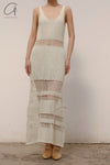 SWAYING/KNIT Cutout Striped Tank Dress SW22SSL15 Yellow/White